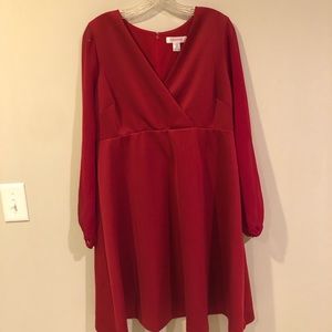 Maternity red party dress